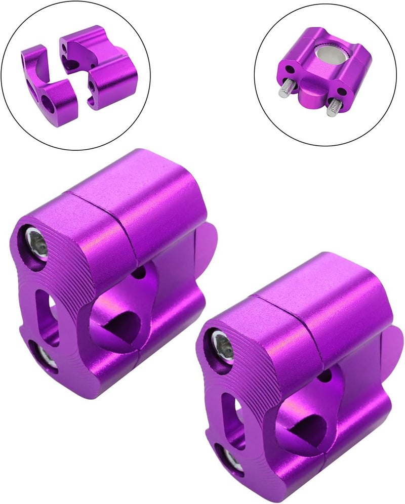 Adsspro Universal Motorcycle 1-1/8"(28mm) 7/8" (22mm) CNC Aluminum Handlebar Handle Risers Adjustable Fat Bar Mount Clamps For EXC KLX KXF YZF CRF XR SX SXF YZ Motorbike Dirt Pit Bike (purple) - Image 3